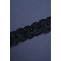 Кружево на сетке диз.01 цв.черный