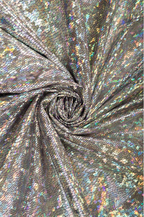 Бифлекс чешуя цв.04 серебро + фиолетовый