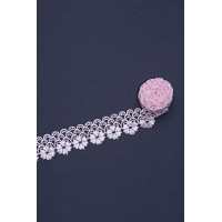 00420 Кружево макраме цв.02 розовый