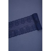 009 Кружево стрейч цв.т.синий