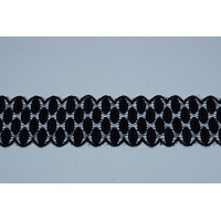 А1075С Кружево макраме цв.черный