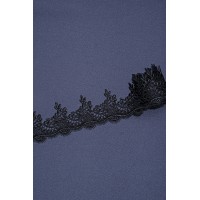 0243 Кружево макраме цв.01 черный