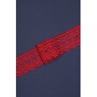 9091 Кружево макраме цв.красный