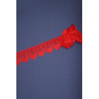 Кружево макраме диз.02 цв.красный