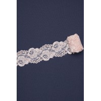 Кружево стрейч диз.02 цв.персиковый