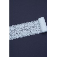 Кружево стрейч  диз.02 цв.белый