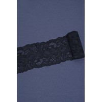 Кружево стрейч  диз.02 цв.черный