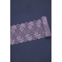 Кружево стрейч диз.03 цв. серо-розовый
