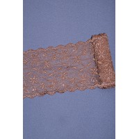 Кружево стрейч диз.08 цв.коричневый