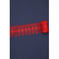 15026 Кружево макраме цв.22 красный