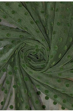 Фатин горох флок диз.01 цв.10 зеленый