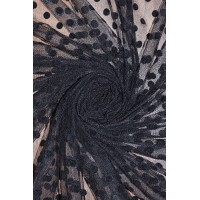 Фатин горох флок диз.01 цв.01 черный