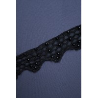 Кружево на органзе диз.01 цв.черный