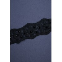 Кружево на сетке диз.01 цв.черный