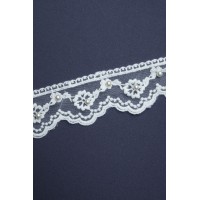 Кружево на сетке диз.02 цв.молочный