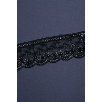 Кружево на сетке диз.01 цв.черный
