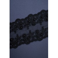 Кружево на сетке диз.02 цв.черный