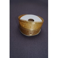 Тесьма атласная перфорированная цв.желтый