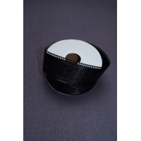 Тесьма атласная перфорированная цв.черный