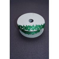 334 Тесьма атласная перфорированная цв.зеленый