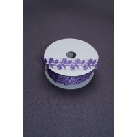 335 Тесьма атласная перфорированная цв.сиреневый