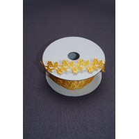 335 Тесьма атласная перфорированная цв.желтый