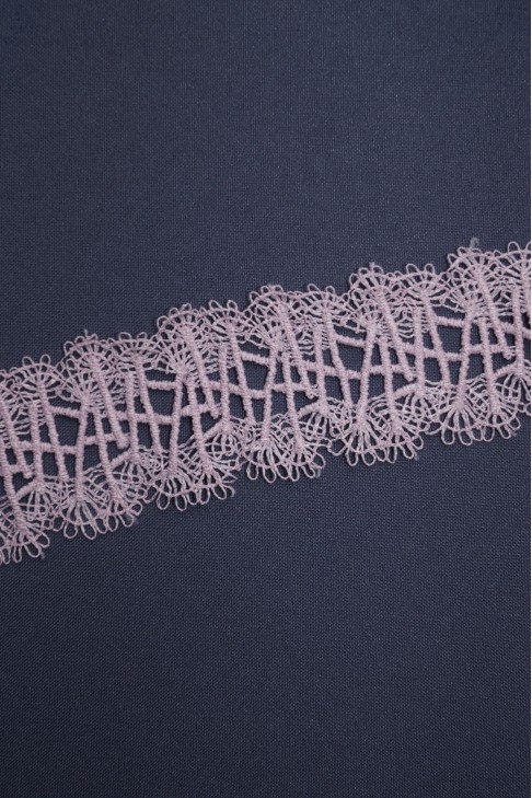 7196 Кружево макраме цв.темно розовый