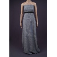 23562 Лён Меланж цв.01 синий