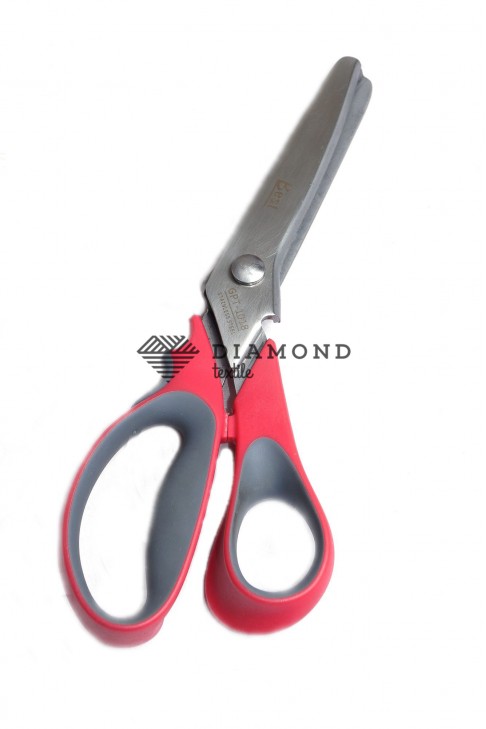 Ножницы фигурные Зиг-заг "Best GPT-1018" №9/23,5 см цв.красный+серый