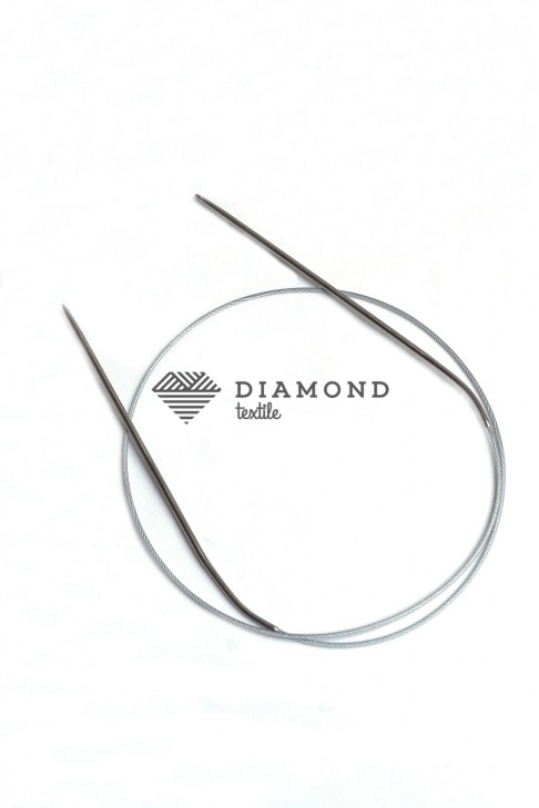 Спицы круговые Rundstricknadel металлические на тросе 2.5 мм - 80 см