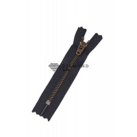 Джинсовая молния YKK антик золото 10 см (черный)