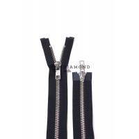 Металическая молния YKK никель разъемная 2 бегунка T5 - 80 см (580)