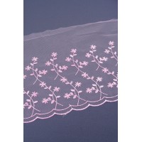 Кружево на сетке диз.01 цв.розовый