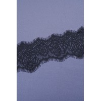 696 Кружево шантильи цв.черный