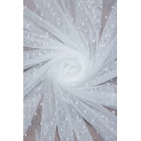 26499 Сітка в крапку кол.01 білий