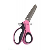 Ножницы фигурные Зиг-заг "Belltex" №9/23,5 см цв.розовый+черный