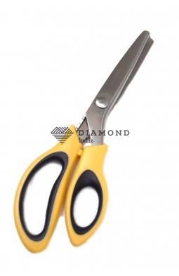 Ножницы фигурные Зиг-заг "Belltex" №9/24 см цв.желтый+черный