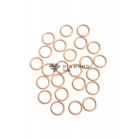 Кольцо металл 15 мм бежевый
