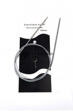 Спицы круговые Stainless steel металлические на тросе 3.0 мм - 120 см